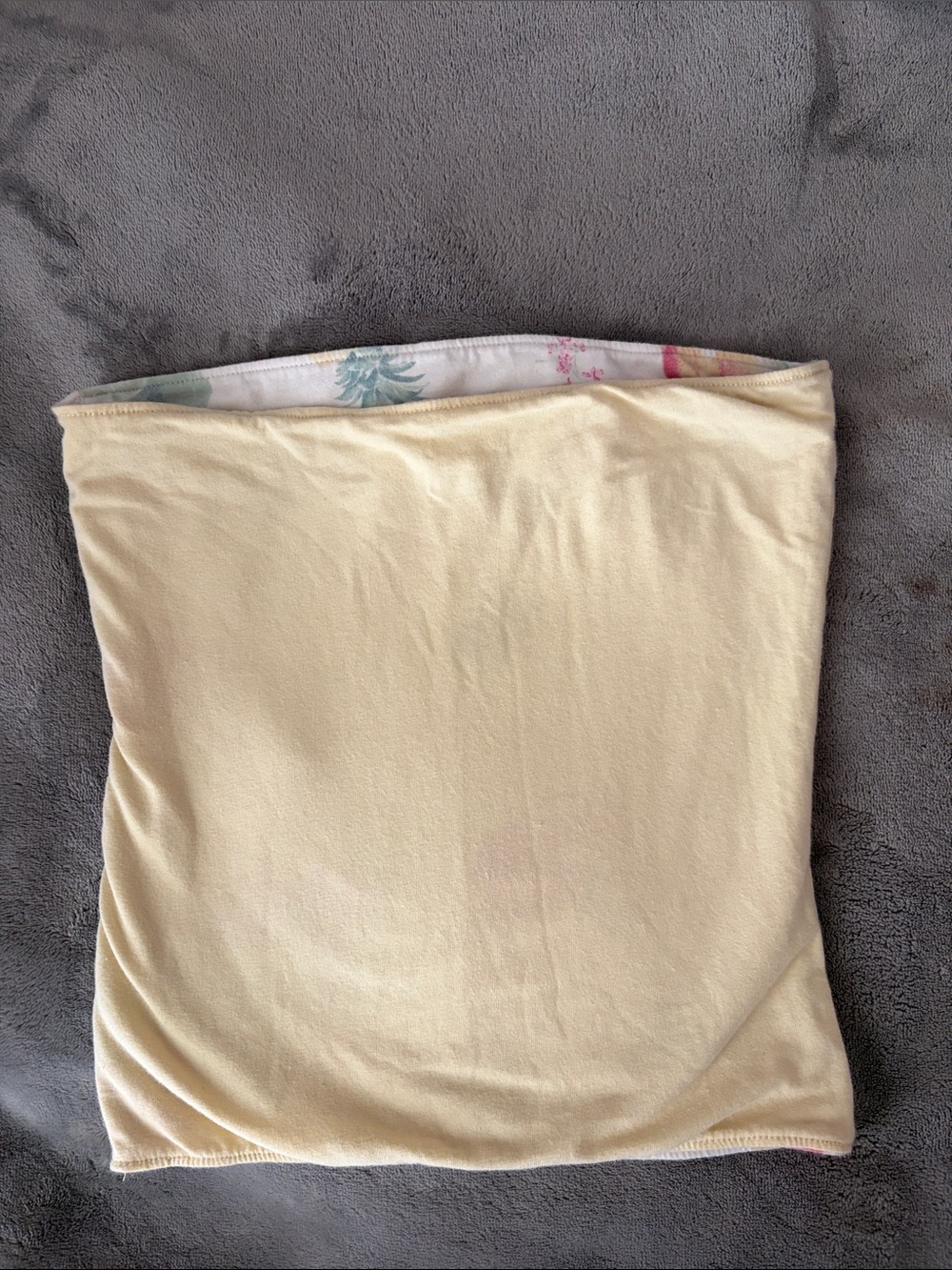 Hollister Light Yellow Cream Tube Top